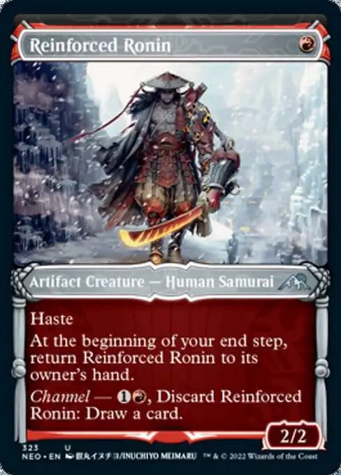 MtG Trading Card Game Kamigawa Neon Dynasty Uncommon Reinforced Ronin #323 [Showcase]