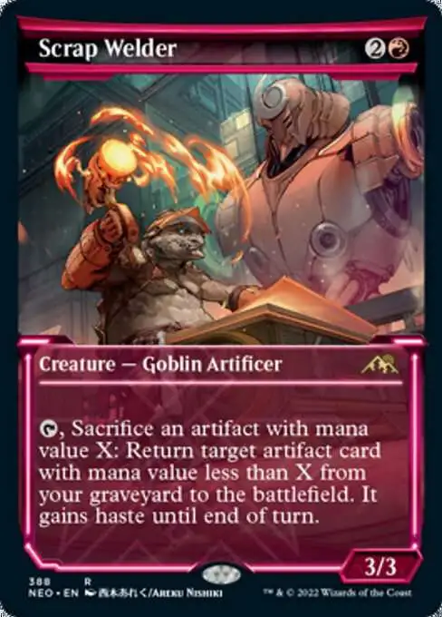 MtG Trading Card Game Kamigawa Neon Dynasty Rare Scrap Welder #388 [Showcase]