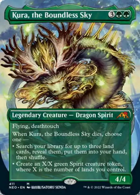 Magic The Gathering Trading Card Game Kamigawa Neon Dynasty Single Card Mythic Rare Kura, the Boundless Sky 411 Alternate Art Borderless - ToyWiz Magic The Gathering Trading Card Game Kamigawa Neon Dynasty Single Card Mythic Rare Kura, the Boundless Sky 411 Alternate Art Borderless - ToyWiz