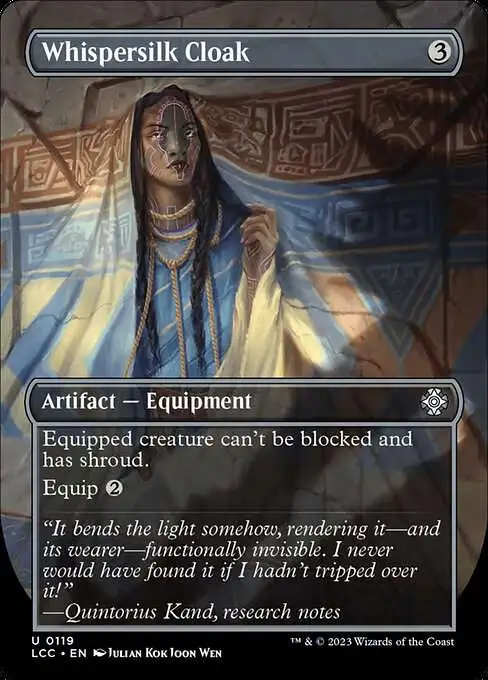 Magic The Gathering The Lost Caverns of Ixalan Commander Single Card  Uncommon Whispersilk Cloak 119 - ToyWiz