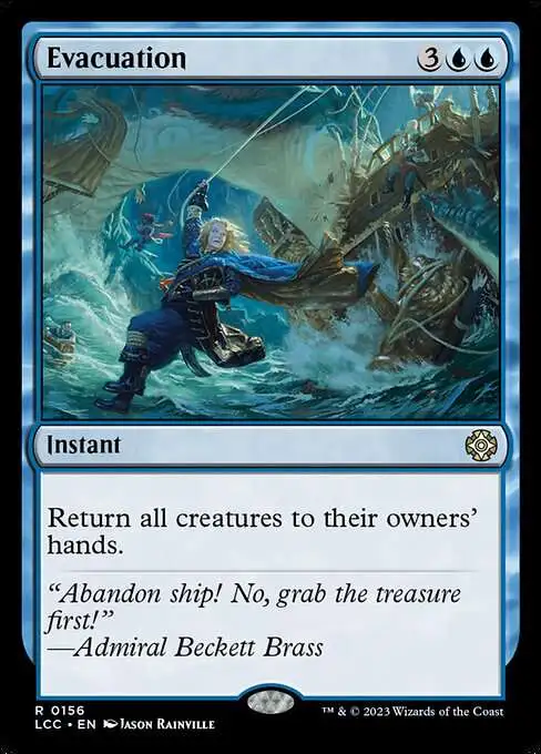 Magic The Gathering The Lost Caverns of Ixalan Commander Single Card Rare  Evacuation 156 - ToyWiz
