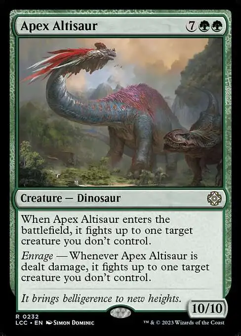 MtG The Lost Caverns of Ixalan Commander Rare Apex Altisaur #232