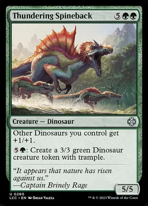 MtG The Lost Caverns of Ixalan Commander Uncommon Thundering Spineback #260