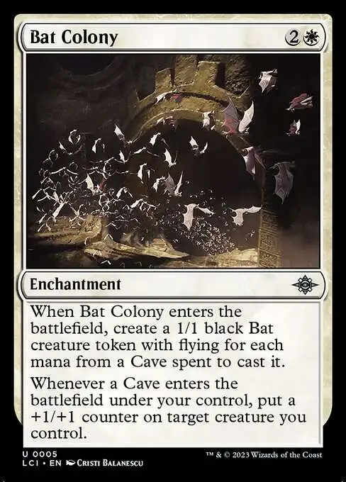 MtG The Lost Caverns of Ixalan Uncommon Bat Colony #5