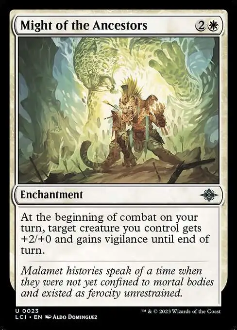 Magic The Gathering The Lost Caverns of Ixalan Single Card Uncommon Might of the Ancestors 23 - ToyWiz Magic The Gathering The Lost Caverns of Ixalan Single Card Uncommon Might of the Ancestors 23 - ToyWiz