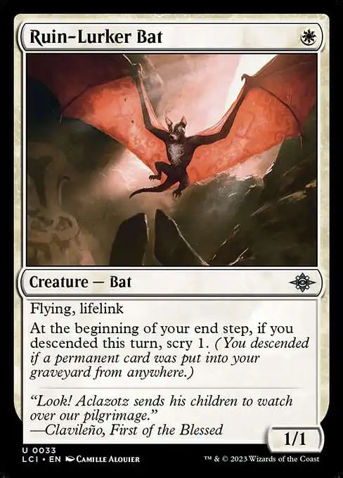 MtG The Lost Caverns of Ixalan Uncommon Ruin-Lurker Bat #33