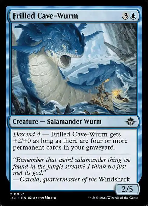 MtG The Lost Caverns of Ixalan Common Frilled Cave-Wurm #57