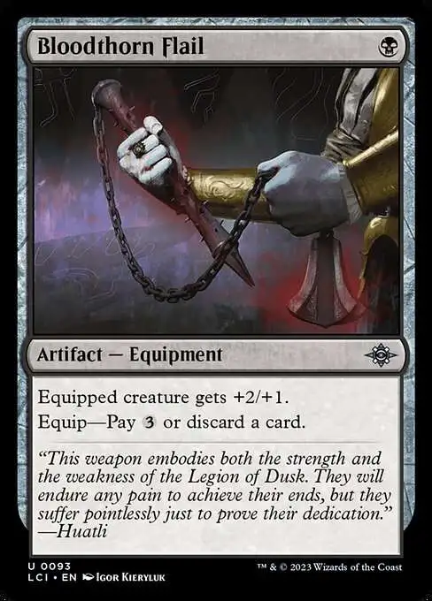 Magic The Gathering The Lost Caverns of Ixalan Single Card Uncommon Bloodthorn Flail 93 - ToyWiz Magic The Gathering The Lost Caverns of Ixalan Single Card Uncommon Bloodthorn Flail 93 - ToyWiz