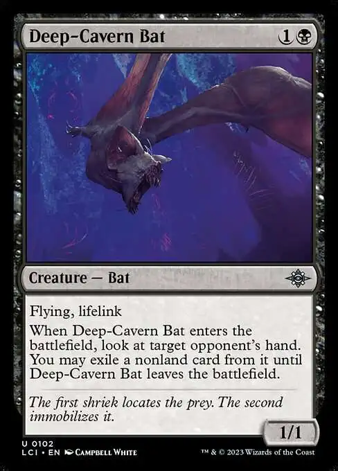 MtG The Lost Caverns of Ixalan Uncommon Deep-Cavern Bat #102