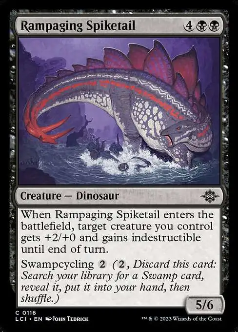 Magic The Gathering The Lost Caverns of Ixalan Single Card Common Rampaging Spiketail 116 FOIL - ToyWiz Magic The Gathering The Lost Caverns of Ixalan Single Card Common Rampaging Spiketail 116 FOIL - ToyWiz