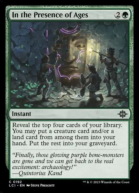 Magic The Gathering The Lost Caverns of Ixalan Single Card Common In the  Presence of Ages 192 FOIL - ToyWiz