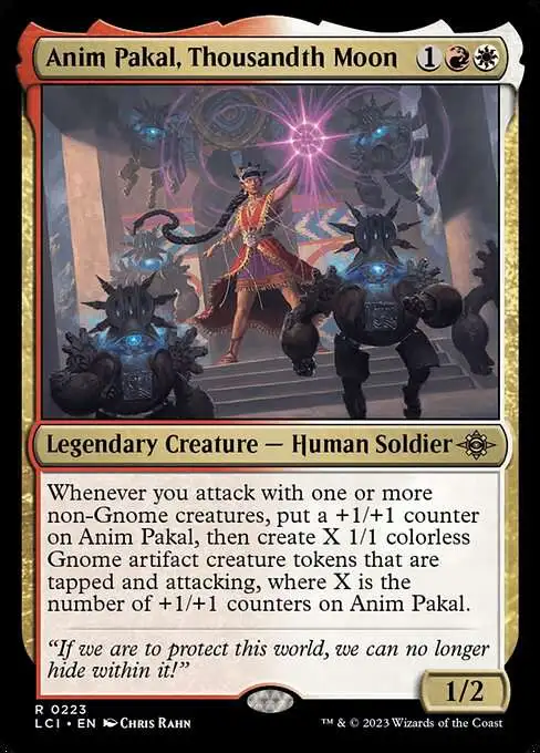 Magic The Gathering The Lost Caverns of Ixalan Single Card Rare Anim Pakal, Thousandth Moon 223 FOIL - ToyWiz Magic The Gathering The Lost Caverns of Ixalan Single Card Rare Anim Pakal, Thousandth Moon 223 FOIL - ToyWiz