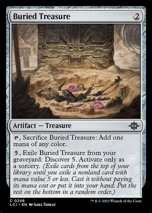 Magic The Gathering The Lost Caverns of Ixalan Single Card Common Buried Treasure 246 - ToyWiz Magic The Gathering The Lost Caverns of Ixalan Single Card Common Buried Treasure 246 - ToyWiz