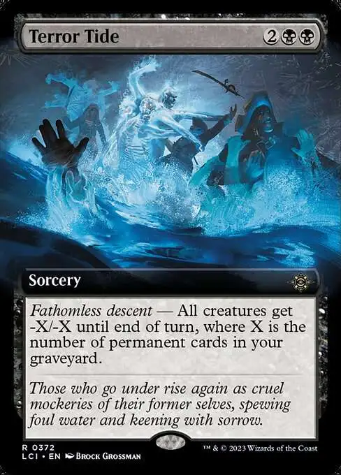Magic The Gathering The Lost Caverns of Ixalan Single Card Rare Terror Tide  372 Extended Art - ToyWiz