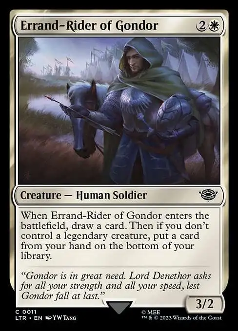 MtG Lord of the Rings Tales of Middle-Earth Common Errand-Rider of Gondor #11
