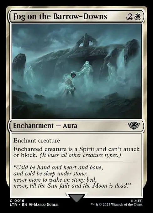 MtG Lord of the Rings Tales of Middle-Earth Common Fog on the Barrow-Downs #16