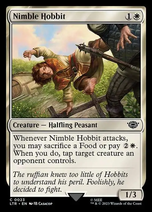 MtG Lord of the Rings Tales of Middle-Earth Common Nimble Hobbit #23