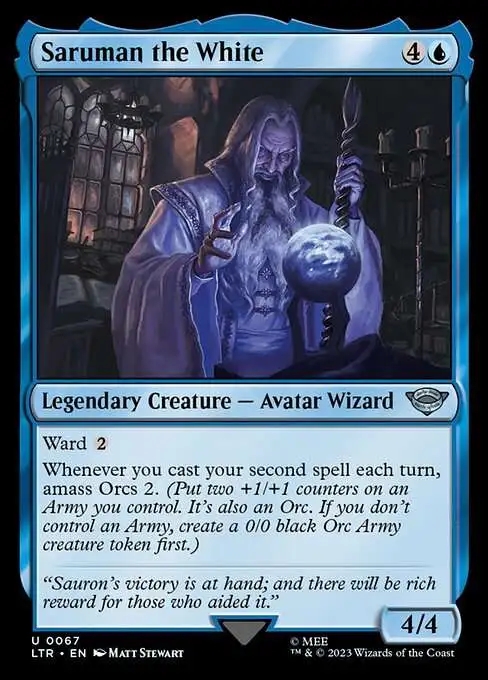 Magic The Gathering Lord of the Rings Tales of Middle-Earth Single Card Uncommon Saruman the White 67 - ToyWiz Magic The Gathering Lord of the Rings Tales of Middle-Earth Single Card Uncommon Saruman the White 67 - ToyWiz