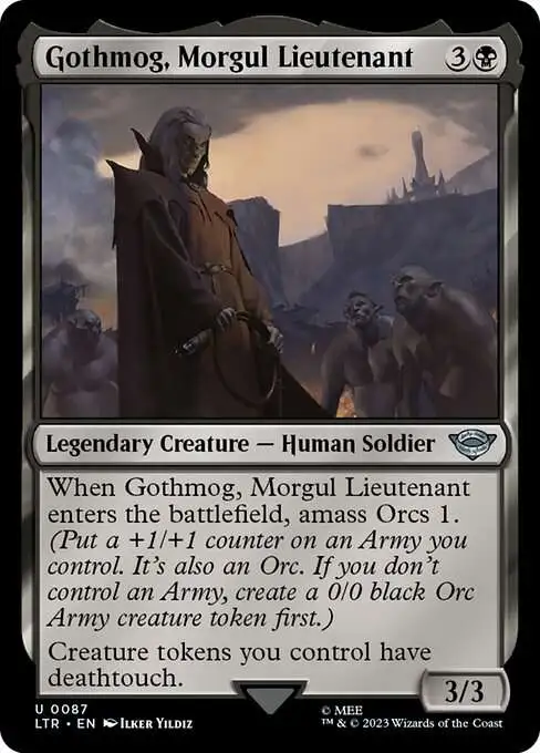 Magic The Gathering Lord of the Rings Tales of Middle-Earth Single Card  Uncommon Gothmog, Morgul Lieutenant 87 - ToyWiz
