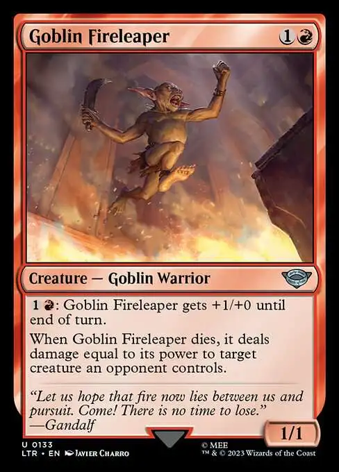 MtG Lord of the Rings Tales of Middle-Earth Uncommon Goblin Fireleaper #133