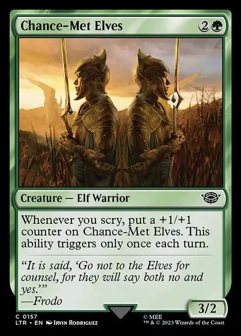 Magic The Gathering Lord of the Rings Tales of Middle-Earth Single Card  Common Chance-Met Elves 157 - ToyWiz