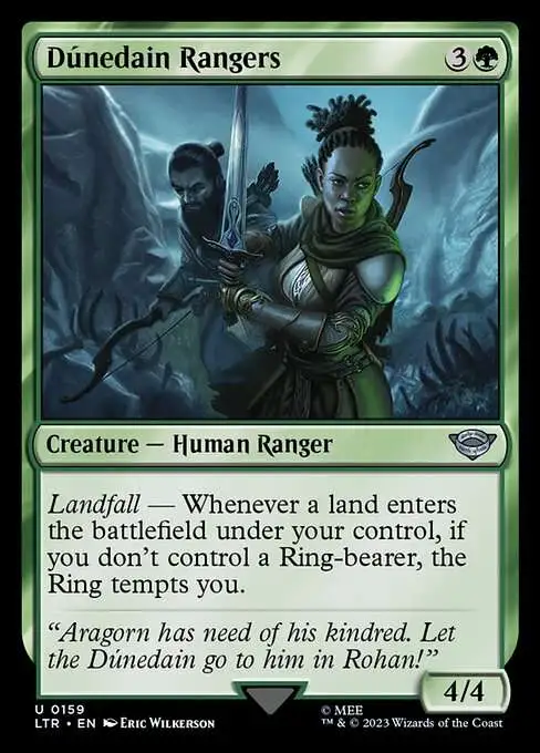 Magic The Gathering Lord of the Rings Tales of Middle-Earth Single Card Uncommon Dunedain Rangers 159 - ToyWiz Magic The Gathering Lord of the Rings Tales of Middle-Earth Single Card Uncommon Dunedain Rangers 159 - ToyWiz