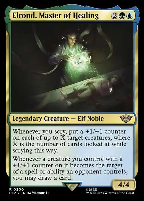 Magic The Gathering Lord of the Rings Tales of Middle-Earth Single Card  Rare Elrond, Master of Healing 200 Prerelease - ToyWiz