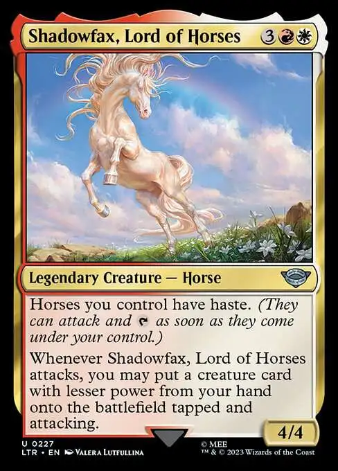 MtG Lord of the Rings Tales of Middle-Earth Uncommon Shadowfax, Lord of  Horses #227