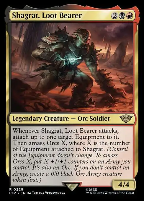 Magic The Gathering Lord of the Rings Tales of Middle-Earth Single Card  Rare Shagrat, Loot Bearer 228 - ToyWiz