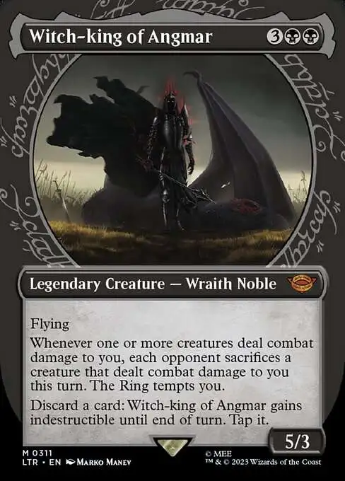 Magic The Gathering Lord of the Rings Tales of Middle-Earth Single Card  Mythic Rare Witch-king of Angmar 311 Showcase FOIL - ToyWiz