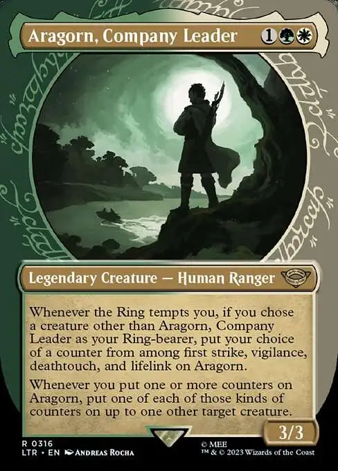 MtG Lord of the Rings Tales of Middle-Earth Rare Aragorn, Company Leader #316 [Showcase]