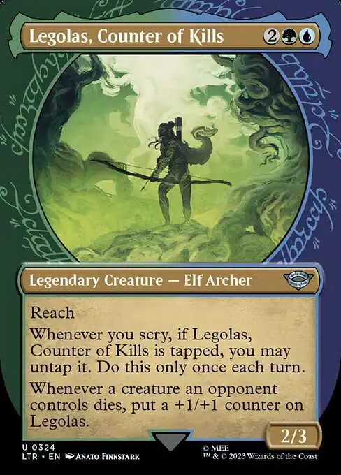 Magic The Gathering Lord of the Rings Tales of Middle-Earth Single Card Uncommon Legolas, Counter of Kills 324 Showcase - ToyWiz Magic The Gathering Lord of the Rings Tales of Middle-Earth Single Card Uncommon Legolas, Counter of Kills 324 Showcase - ToyWiz