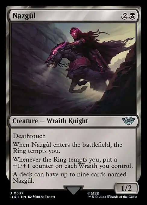 Magic The Gathering Lord of the Rings Tales of Middle-Earth Single Card  Uncommon Nazgul 337 V7 - ToyWiz