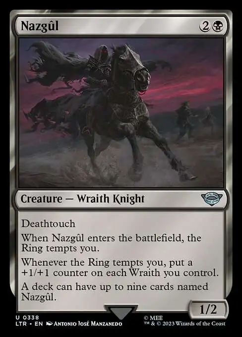 all nazgul cards mtg Bundle | 20 Deathtouch When this creature enters All 9 Nazgl Cards in