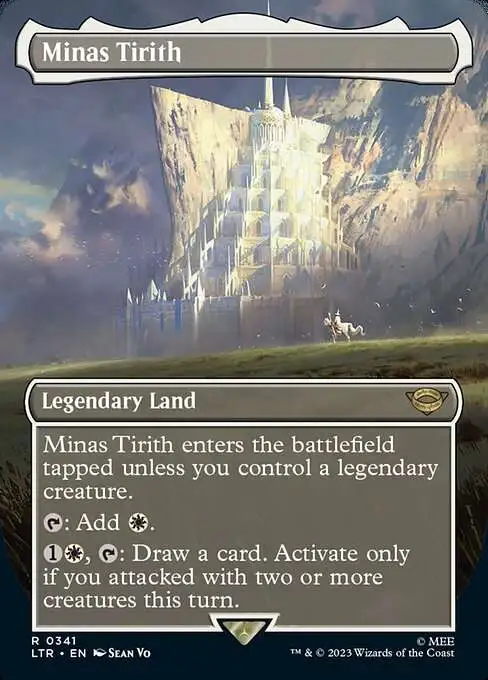 Magic The Gathering Lord of the Rings Tales of Middle-Earth Single Card  Rare Minas Tirith 341 Alternate Art Borderless - ToyWiz