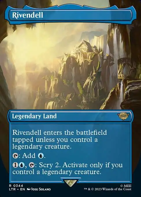 MtG Lord of the Rings Tales of Middle-Earth Rare Rivendell #344 [Alternate Art Borderless]