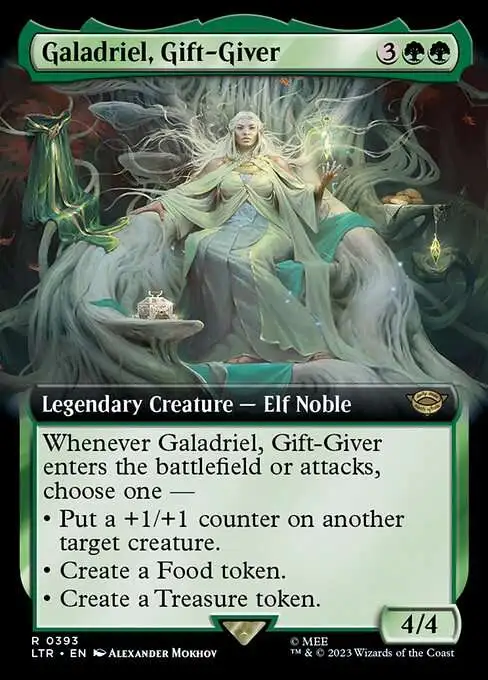 MtG Lord of the Rings Tales of Middle-Earth Rare Galadriel, Gift-Giver #393 [Extended Art]