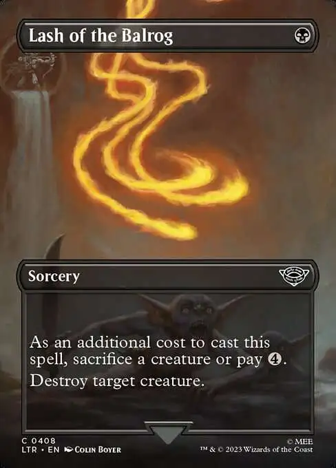 MtG Lord of the Rings Tales of Middle-Earth Common Lash of the Balrog #408  [Scene Card]