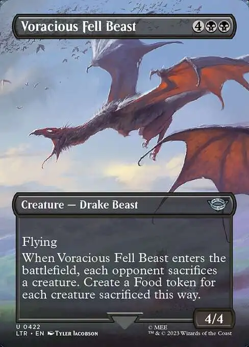 Magic The Gathering Lord of the Rings Tales of Middle-Earth Single Card  Uncommon Voracious Fell Beast 422 Scene Card - ToyWiz