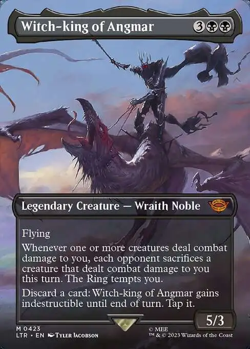 Magic The Gathering Lord of the Rings Tales of Middle-Earth Single Card  Mythic Rare Witch-king of Angmar 423 Scene Card FOIL - ToyWiz
