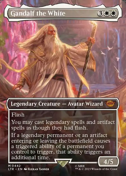Magic The Gathering Lord of the Rings Tales of Middle-Earth Single Card  Mythic Rare Gandalf the White 442 Scene Card FOIL - ToyWiz