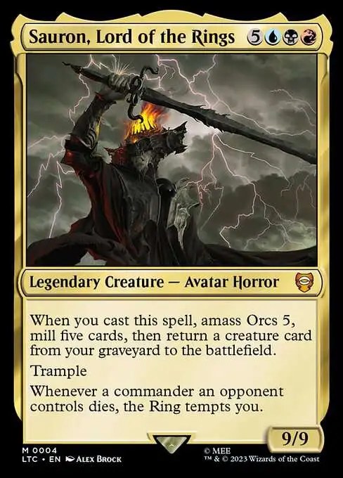 Mythic Commander Magic The Gathering Lord of the Rings Tales of Middle-Earth Commander ...