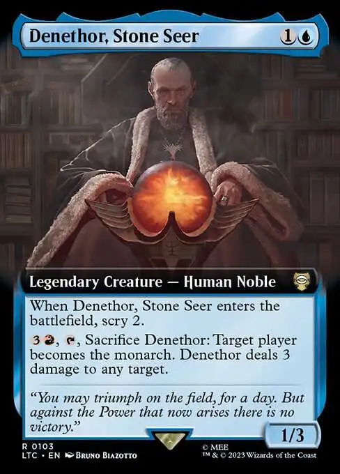 Magic The Gathering Lord of the Rings Tales of Middle-Earth Commander  Single Card Rare Denethor, Stone Seer 103 Extended Art - ToyWiz