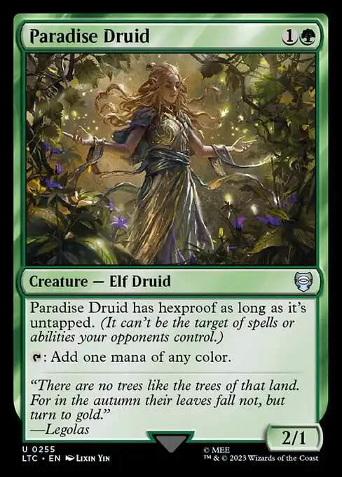 Magic The Gathering Lord of the Rings Tales of Middle-Earth Commander  Single Card Uncommon Paradise Druid 255 - ToyWiz