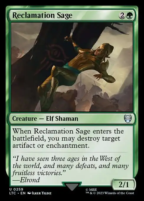 Magic The Gathering Lord of the Rings Tales of Middle-Earth Commander Single Card Uncommon Reclamation Sage 259 - ToyWiz Magic The Gathering Lord of the Rings Tales of Middle-Earth Commander Single Card Uncommon Reclamation Sage 259 - ToyWiz