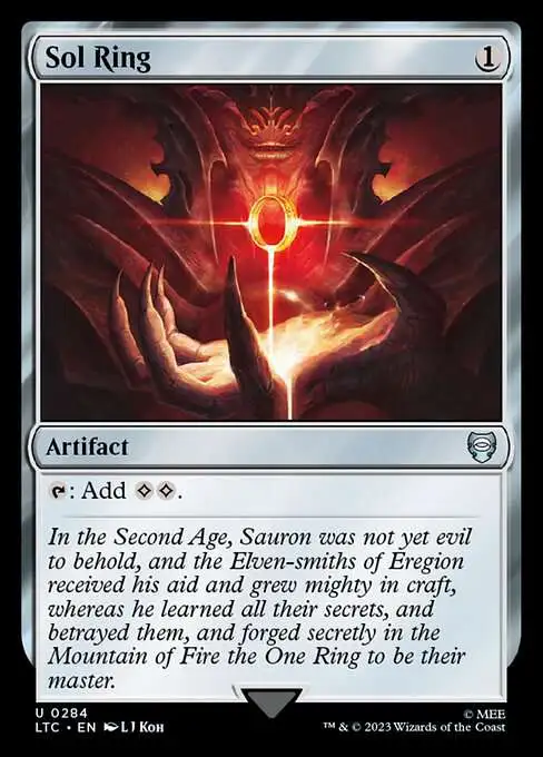 Magic The Gathering Lord of the Rings Tales of Middle-Earth Commander Single  Card Uncommon Sol Ring 284 - ToyWiz