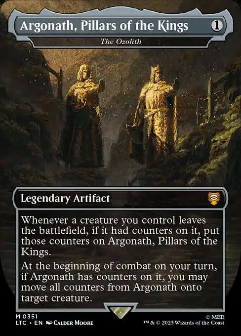 Magic The Gathering Lord of the Rings Tales of Middle-Earth Commander Single Card Mythic Rare Argonath, Pillars of the Kings 351 Alternate Art Borderless FOIL - ToyWiz Magic The Gathering Lord of the Rings Tales of Middle-Earth Commander Single Card Mythic Rare Argonath, Pillars of the Kings 351 Alternate Art Borderless FOIL - ToyWiz