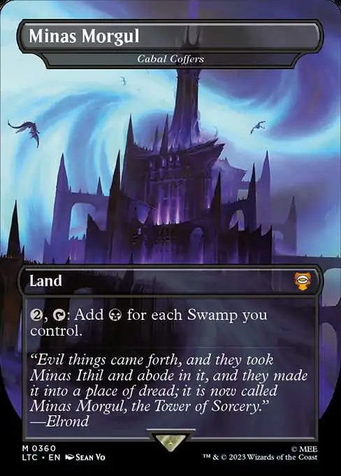 Magic The Gathering Lord of the Rings Tales of Middle-Earth Commander Single Card Mythic Rare Minas Morgul 360 Alternate Art Borderless FOIL - ToyWiz Magic The Gathering Lord of the Rings Tales of Middle-Earth Commander Single Card Mythic Rare Minas Morgul 360 Alternate Art Borderless FOIL - ToyWiz