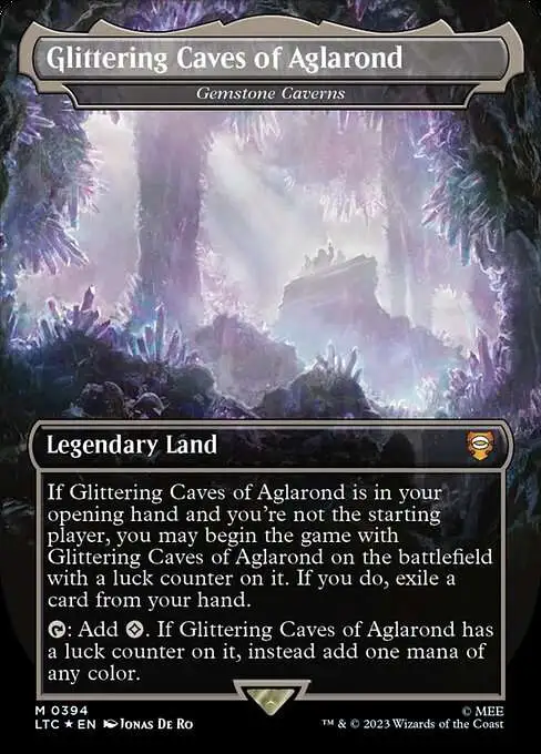 MtG Lord of the Rings Tales of Middle-Earth Commander Mythic Rare Glittering Caves of Aglarond #394