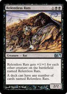 MtG 2011 Core Set Uncommon Foil Relentless Rats #113